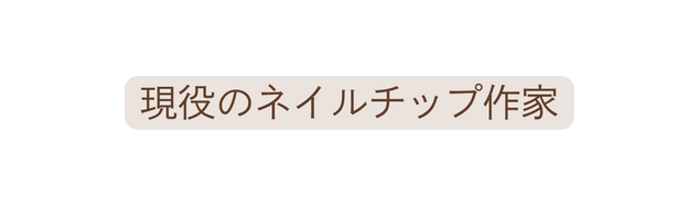 現役のネイルチップ作家