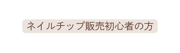 ネイルチップ販売初心者の方